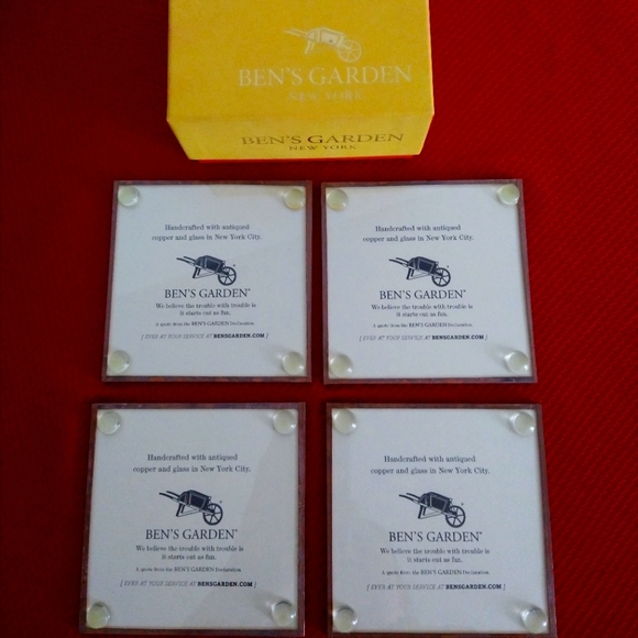 BEN'S GARDEN New York Coasters Set of 4 - Picture 2 of 10